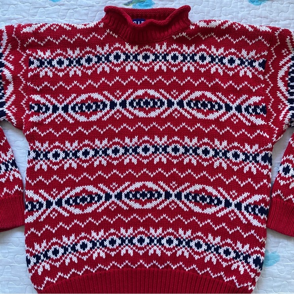 Vintage 90s GAP Chunky Patterned Knit Sweater ♥️ - Picture 3 of 6